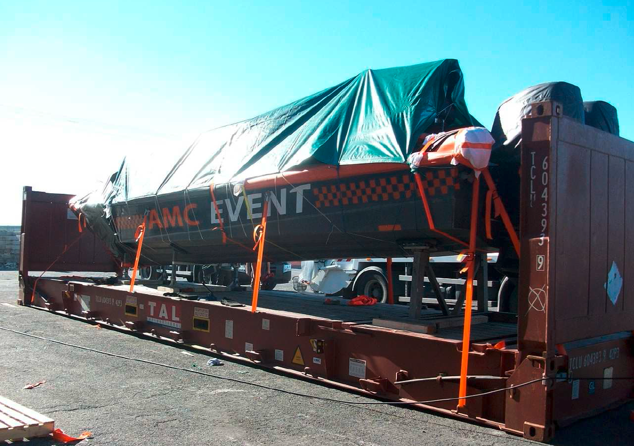 transport sur flat bateau off shore